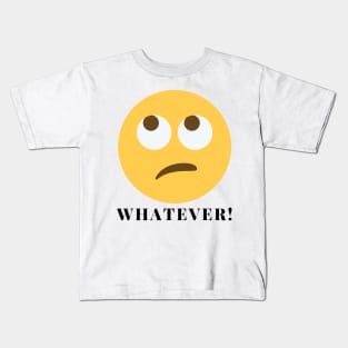 Whatever Rolling Eyes Emoji Kids T-Shirt